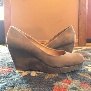 Tan wedge heels size 9